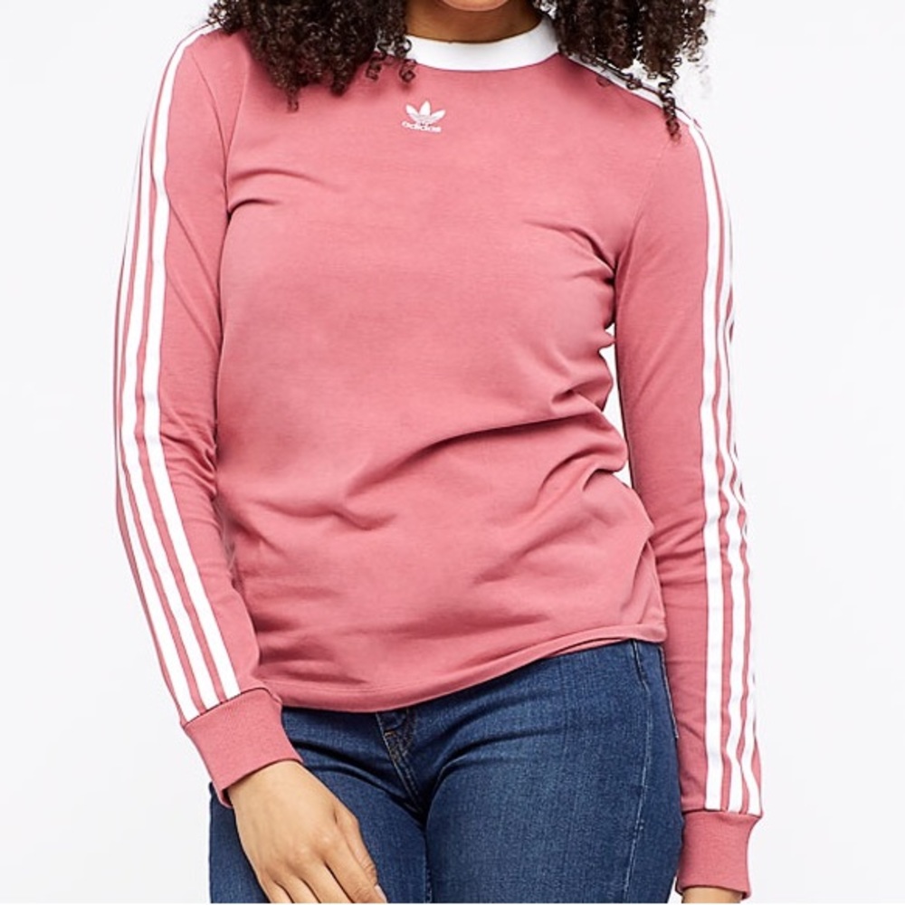 ADIDAS ORIGINALS | Trace Maroon 3 Stripes Long Sleeve Tee